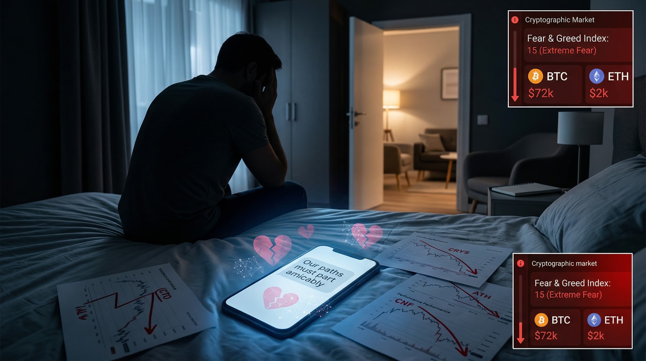 AI Breakup Texts Spike 35% Amid Crypto Fear