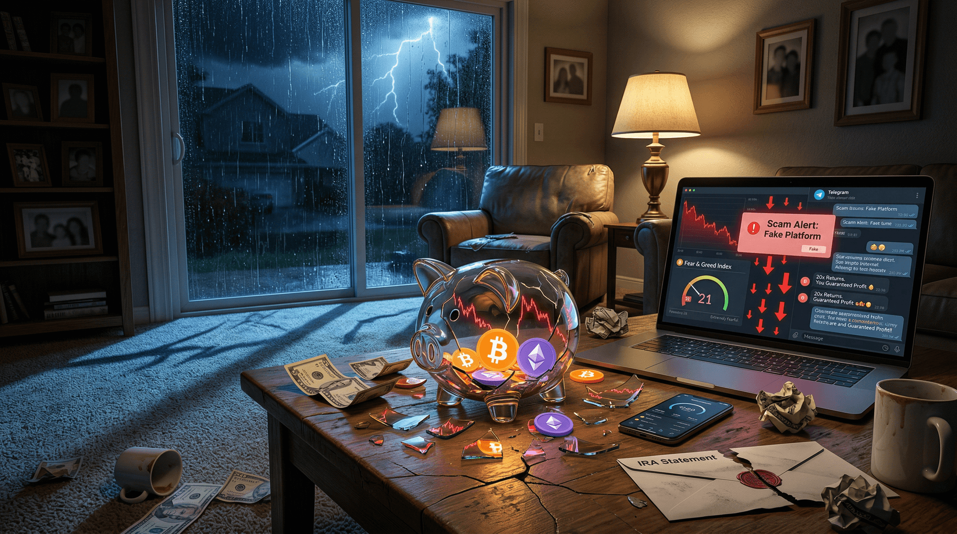 Cryptocurrency Scams Surge: Fear Index Hits 21 as BTC Reaches $74K