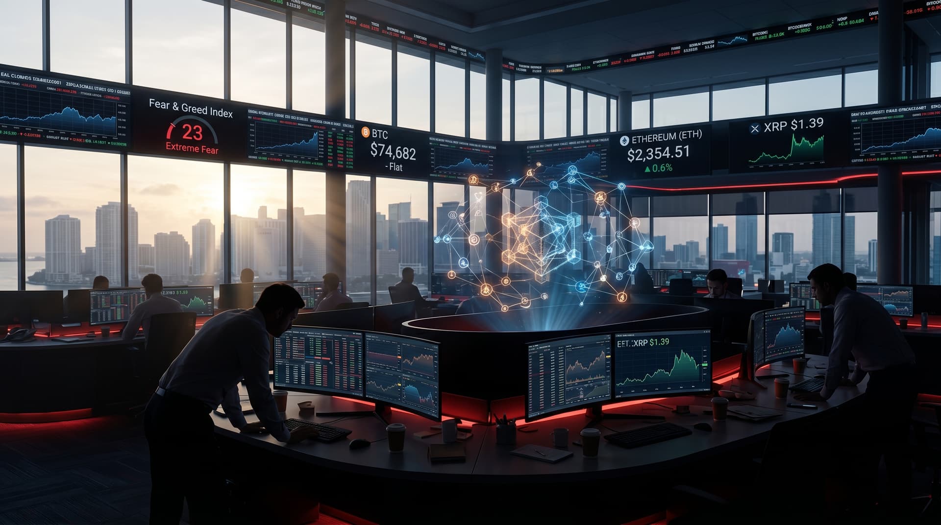 Trump AI Policy Draws 10 Crypto Firms to Mythos as Fear Hits 23