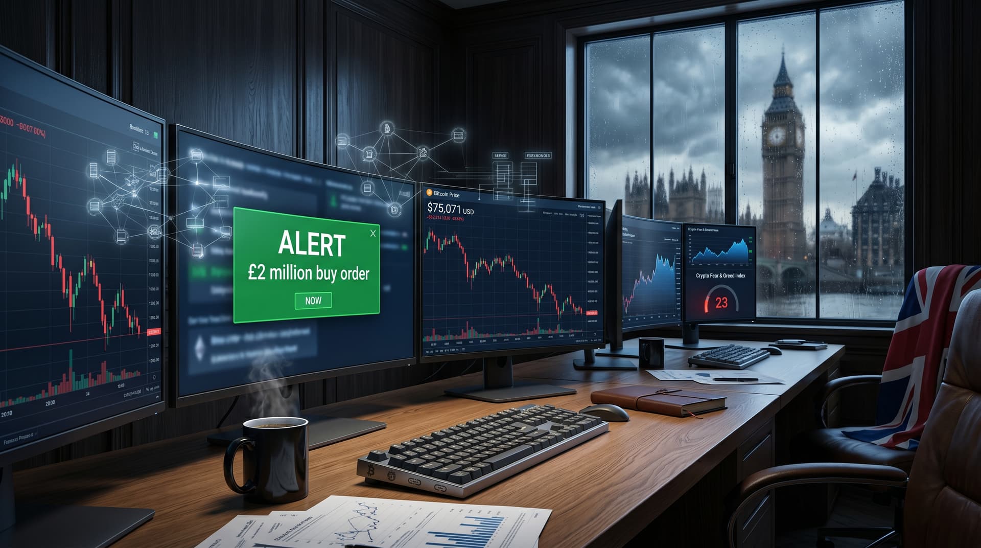 Nigel Farage Buys £2M Bitcoin as UK Crypto Fear Hits 23